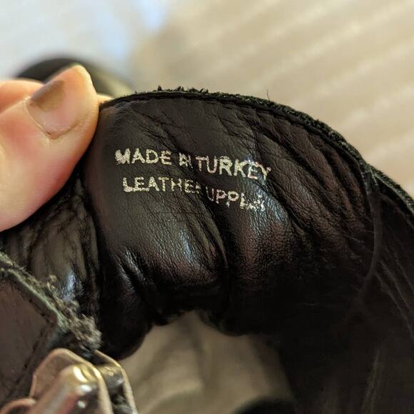 Bueno Felix Black Leather Combat Boots size 9.5 - Picture 7 of 8